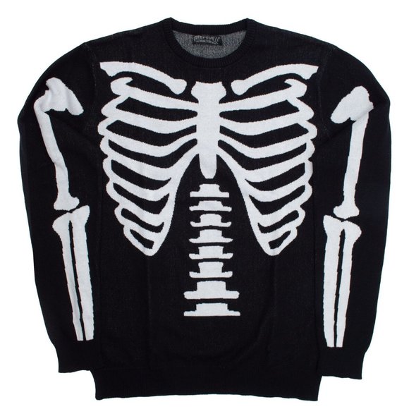 Other - Ribcage Skeleton Bones Gothic Sweater 100% Cotton Knit S-M-L-XL-2XL-3XL NWT